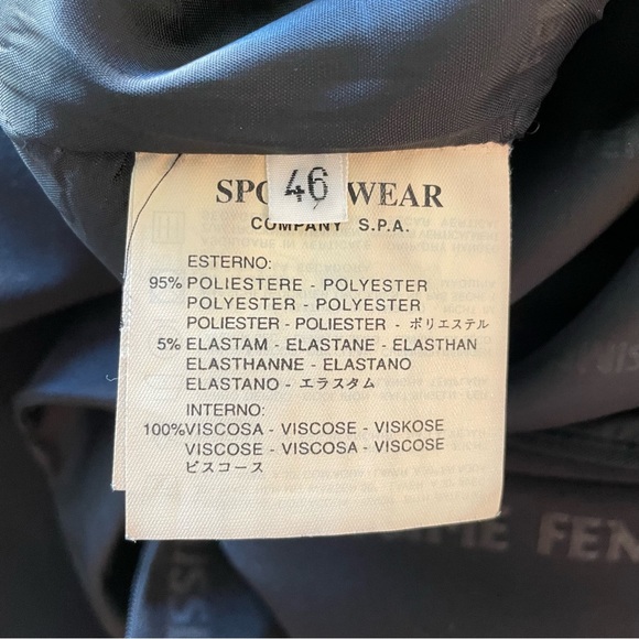 Vintage Fendi Fendissime Logo Printed Black Maxi Skirt with Zipper Pockets - Picture 11 of 12